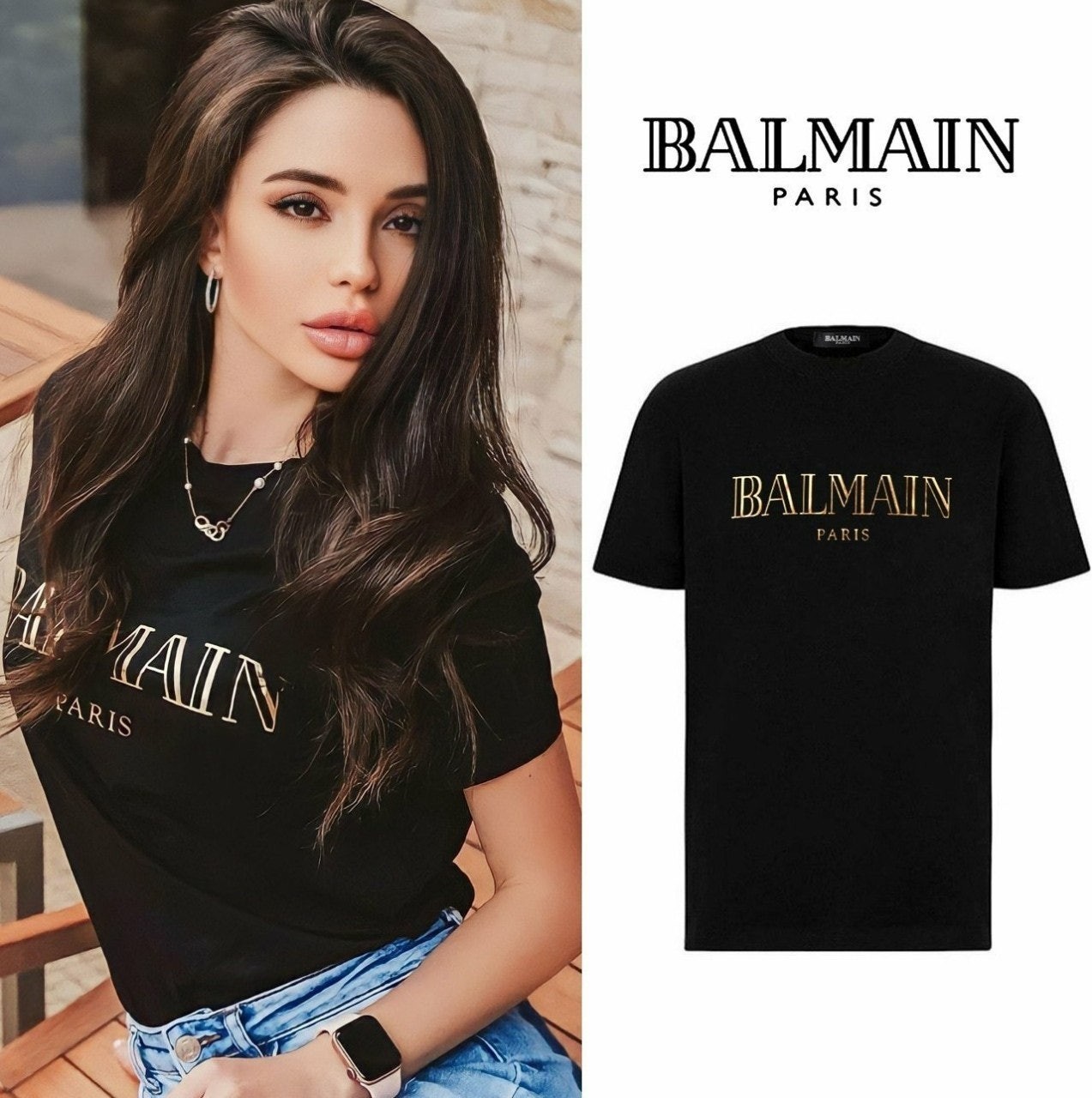 금장로고 커플 반팔티셔츠 BL-431