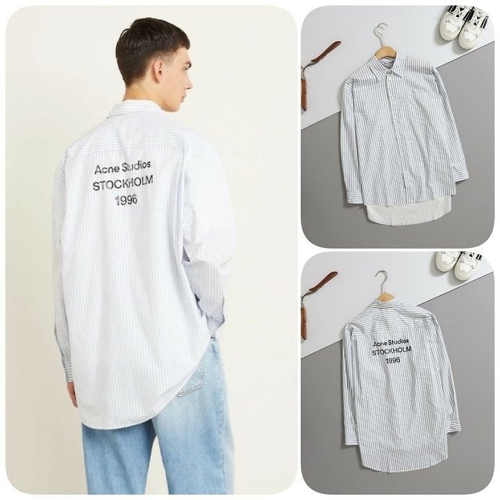 스트라이프 패턴 포켓 셔츠 AC-459