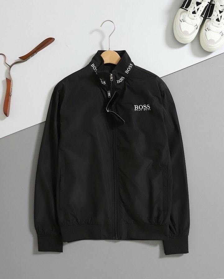 넥 로고 집업 블루종 자켓 BO-104