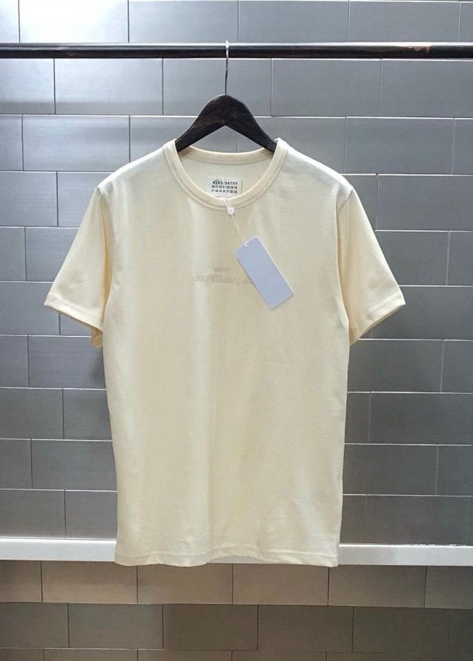 로고 반팔 티셔츠 크림 MM-415