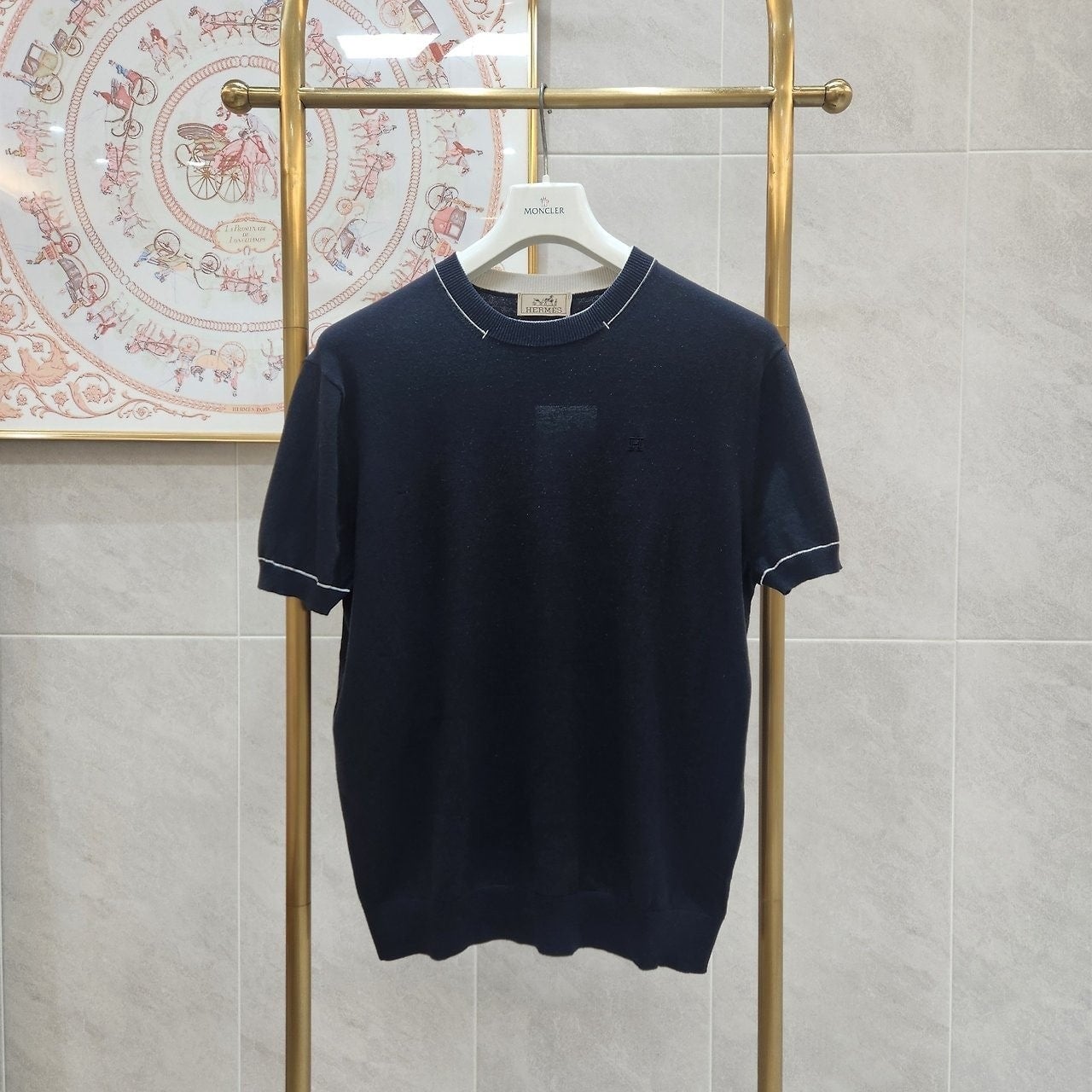 💕 에*** 자수로고 린넨 니트