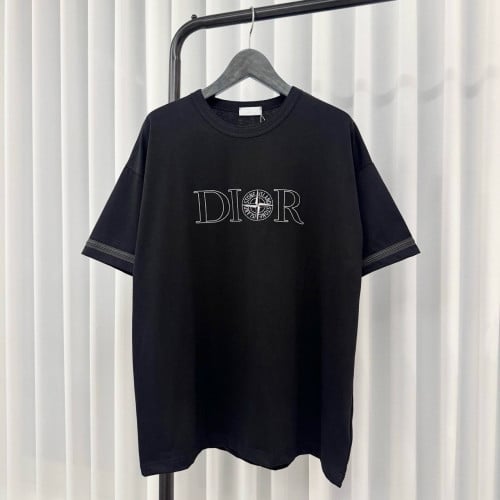 💕 디* X 스* 자수 로고 반팔 티셔츠