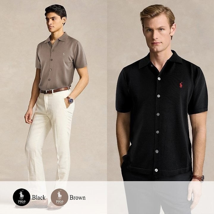 💕 폴* 셔츠 버튼 카라 니트