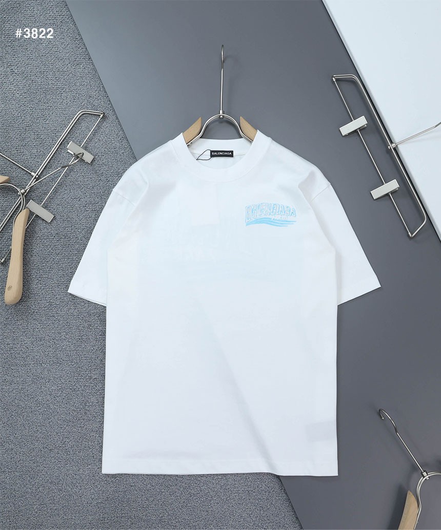 🍀 [BALENCIAGA] 발렌시아가 BB 멀티로고 자수 라운드 반팔 티셔츠 🍀