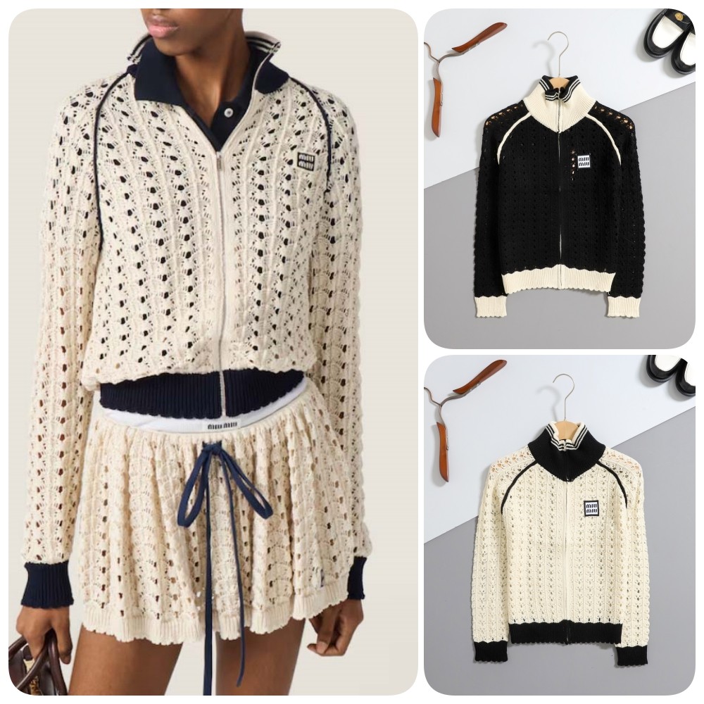 #미우미우 [ Miu ] 수입 코튼 지퍼 가디건 입고💢 #여성상의 #가디건