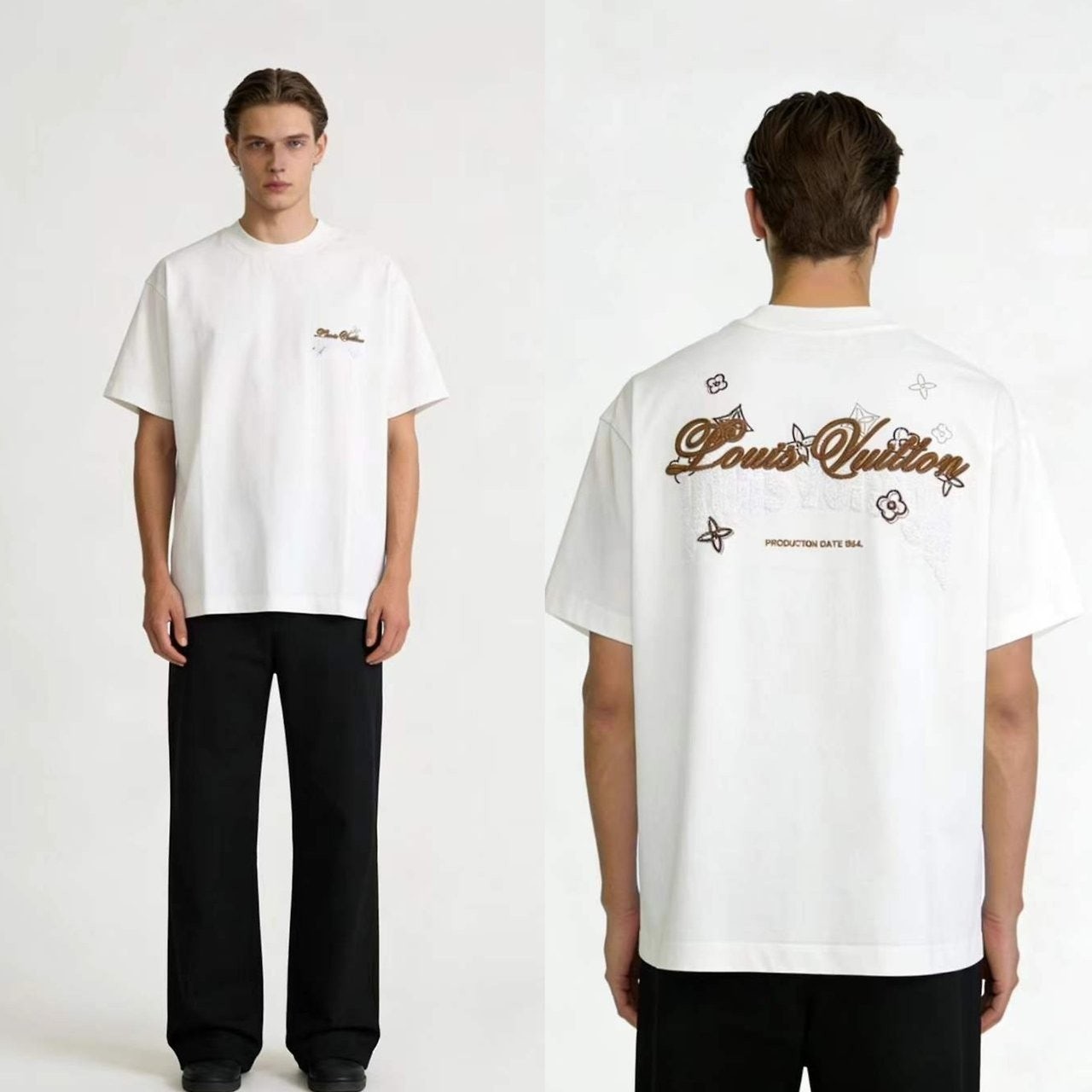 💕 루* 자수로고 티셔츠