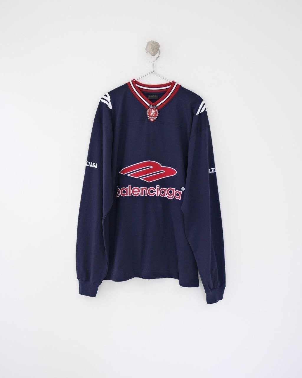 💕 발**** 26 3B 풋볼 V넥 롱슬리브 - 수입