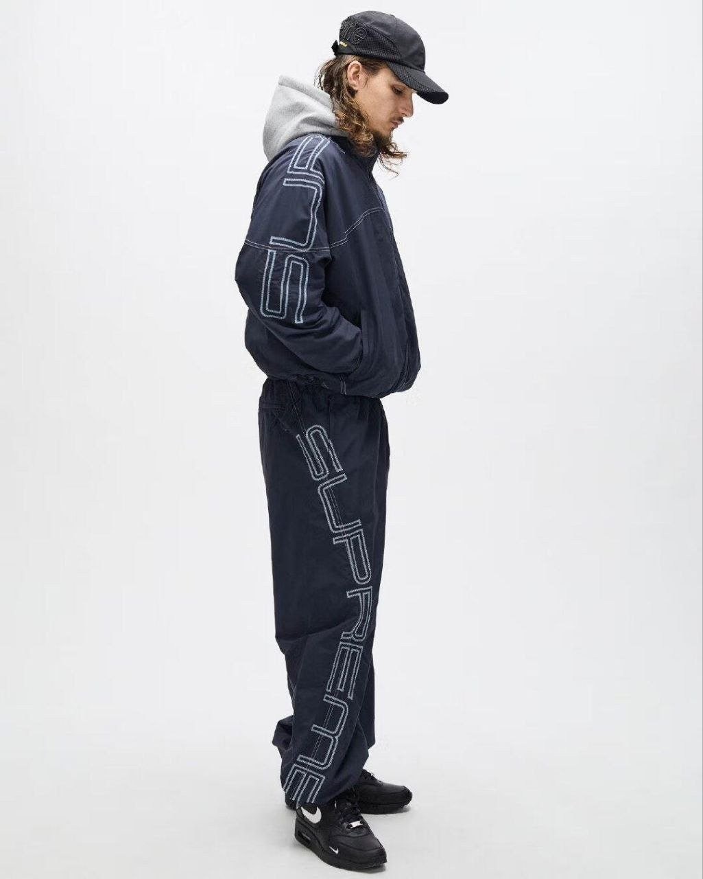 💕 슈** 스펠아웃 자수 트랙 팬츠 - 수입