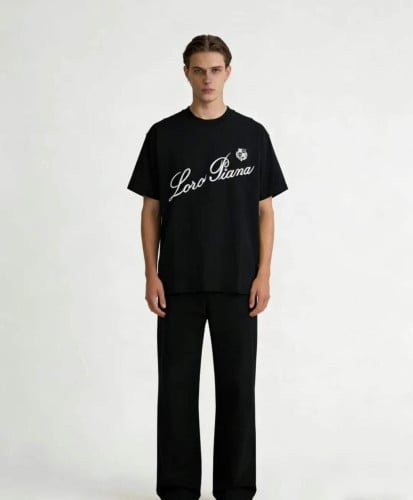 💕 로* 피아나 레이어드 로고 티셔츠