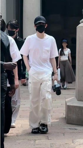 💕 프** 리나일론 패널드 로고 반팔