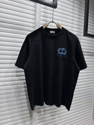 💕 디* 데님패치 데미지 자수반팔