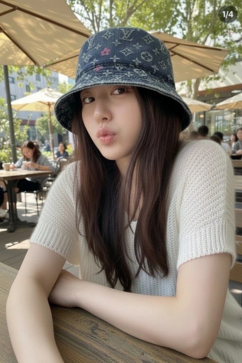 💕 루* 멀티 모노그램 자가드 워싱 버킷햇 ✔수입