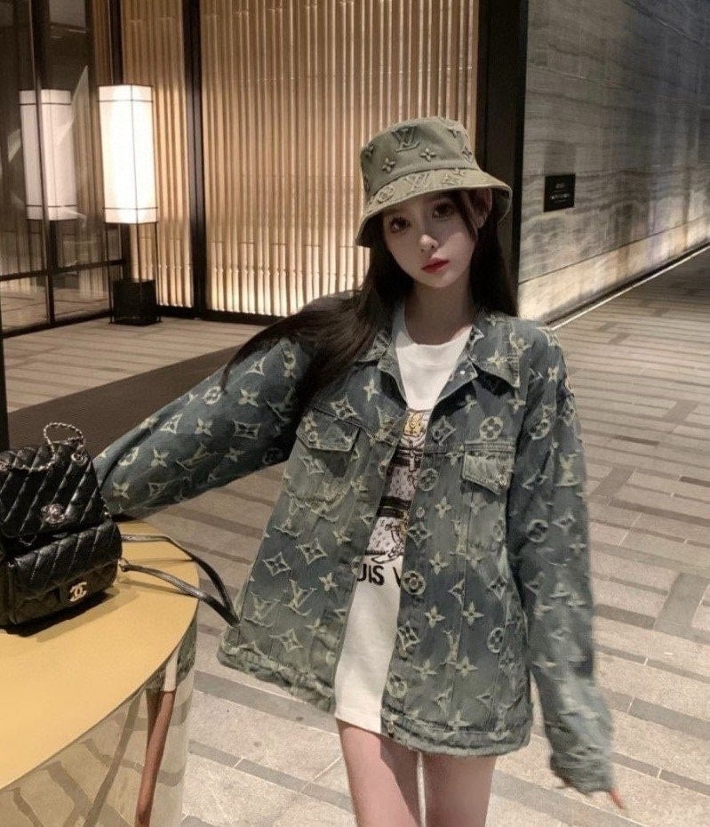 💕 루* 인디고 모노그램 엠보 워싱 버킷햇 ✔수입
