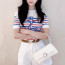 💕 톰* 앵커 스트라이프 라운드 니트 반팔