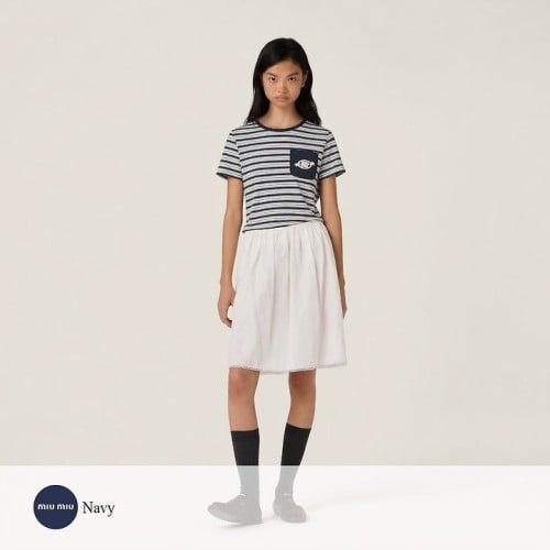 💕 미*** 스트라이프 포켓 티셔츠