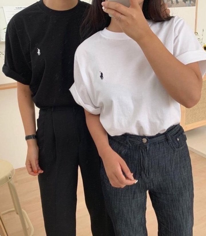 💕 폴* 라운드반팔티