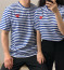 #Z #꼼데가르송 스트라이프 반팔티