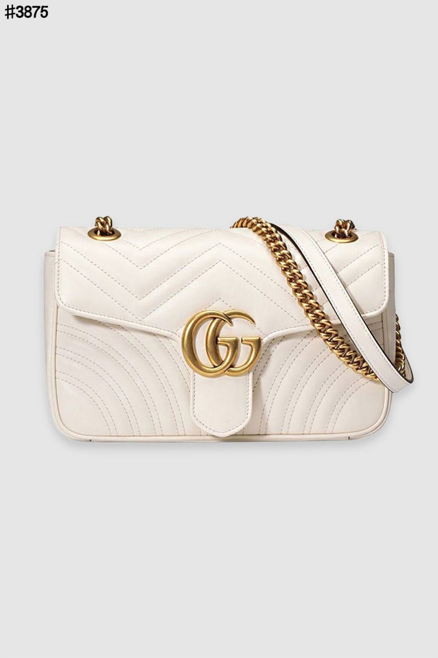 🍀 [GUCCI] 구찌 GG 마몽 마틀라쎄 미디엄 숄더백 화이트 🍀