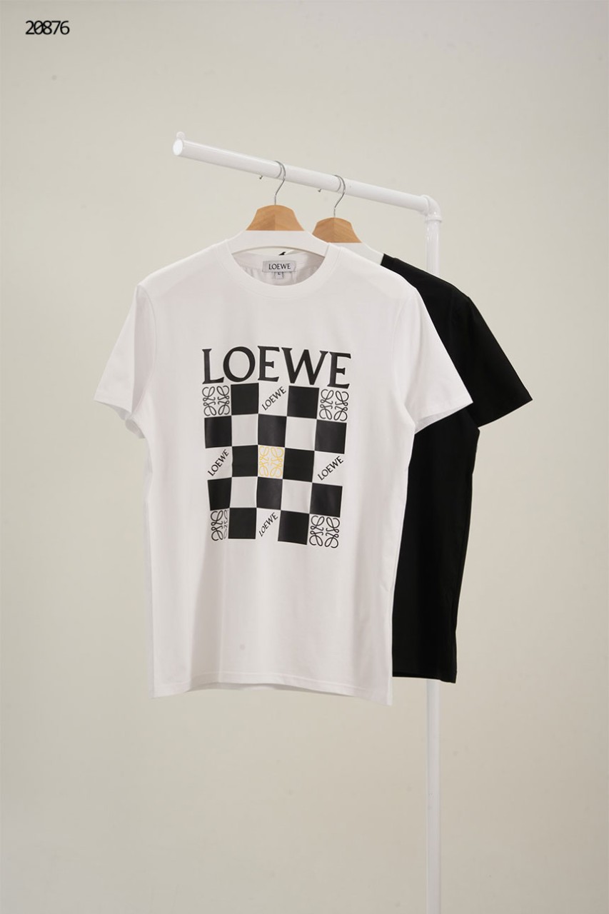 🔆 [LOEWE] 로에베 시그니처 체크 로고 포인트 반팔 티셔츠 🔆