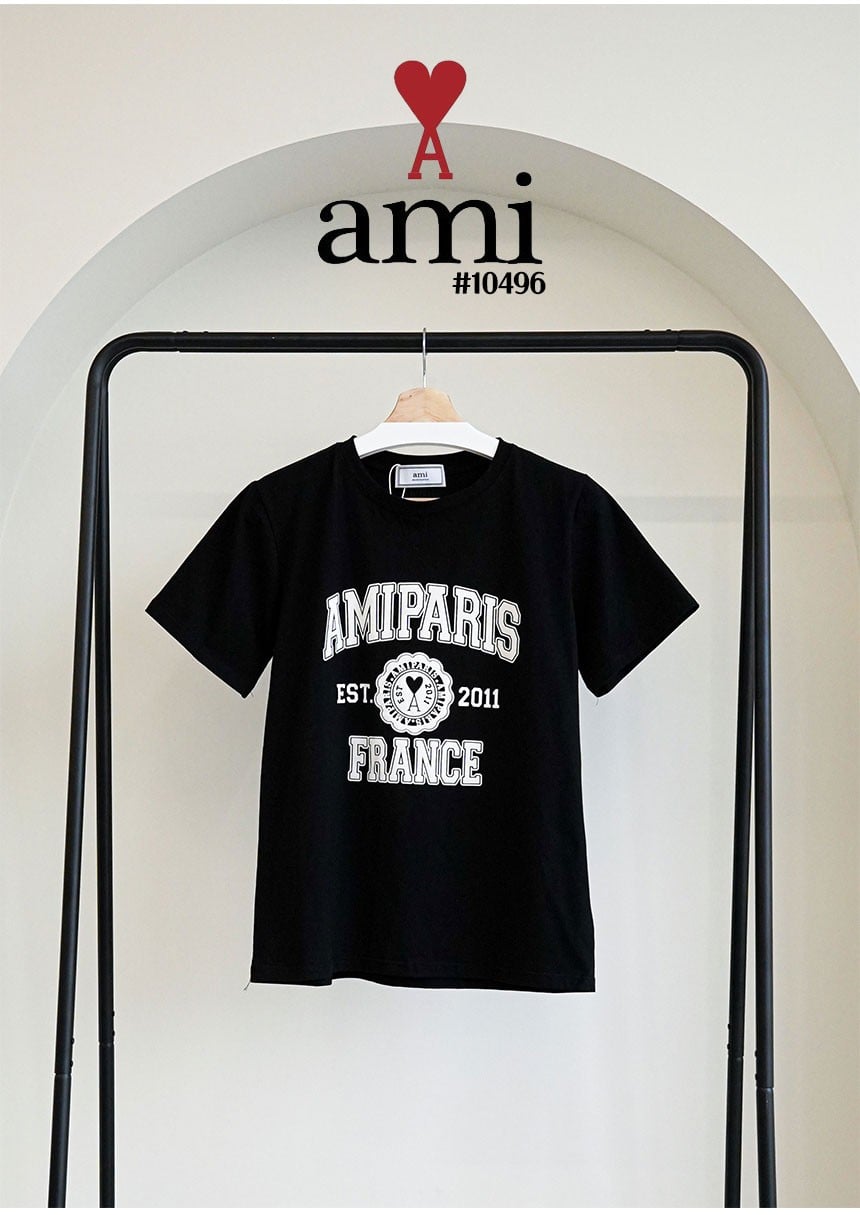 🔆 [AMI] 아미 수입프리미엄 PARIS FRANCE 남여공용 그래픽 반팔티셔츠🔆