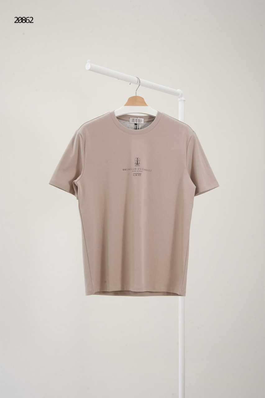 🔆 [BRUNELLO CUCINELLI] 브루넬로 쿠치넬리 심플 프린팅 슬림핏 슬리브 반팔 티셔츠 🔆